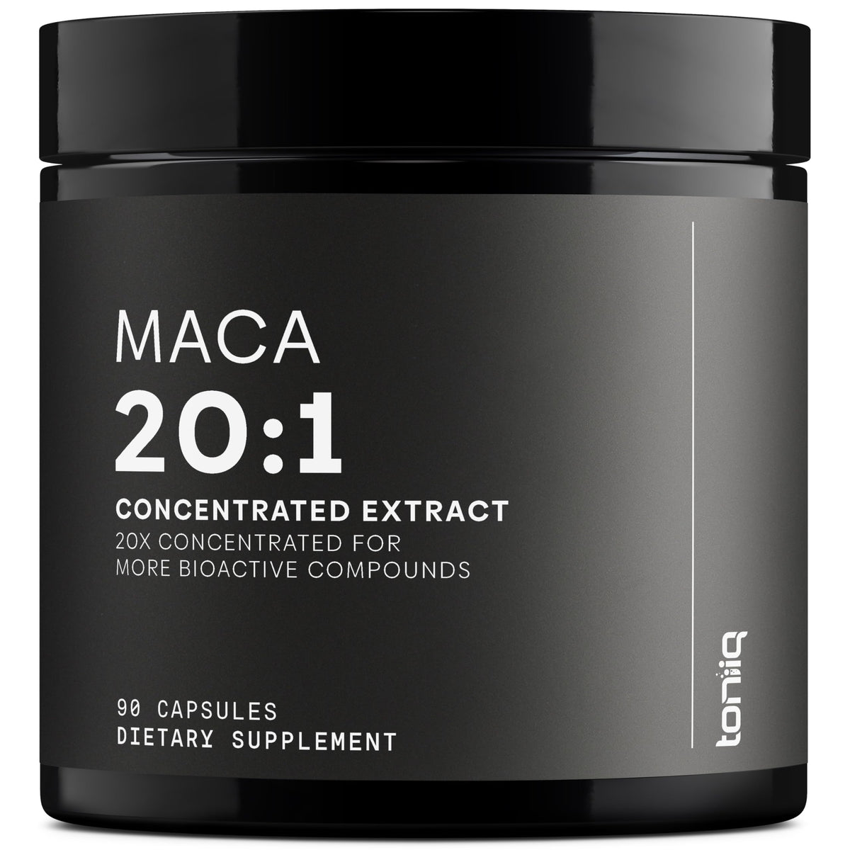 Toniiq Maca negra 500 mg cápsula para energía sostenida