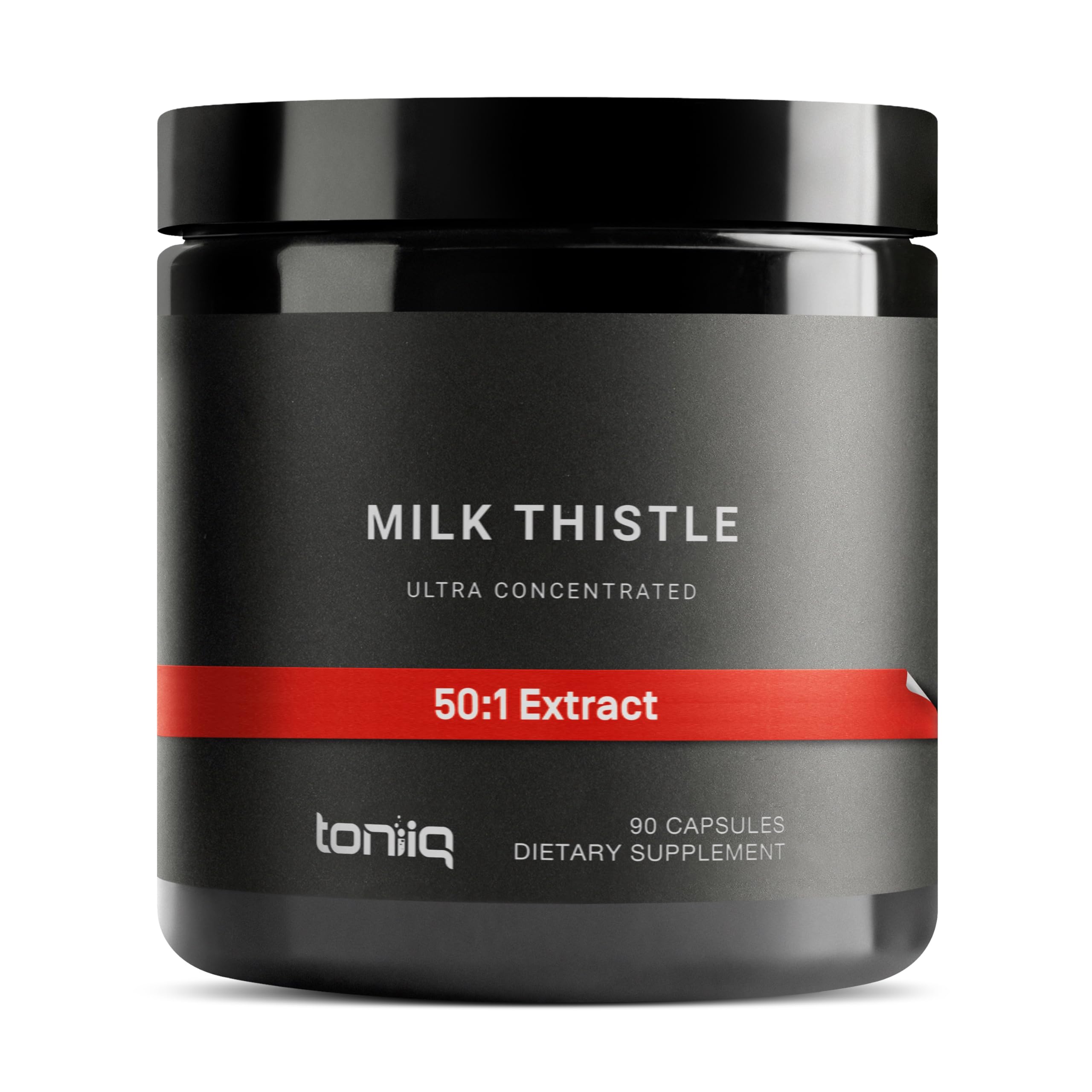 Toniiq Milk Thistle: frasco de 90 cápsulas, suplemento concentrado para el día a día