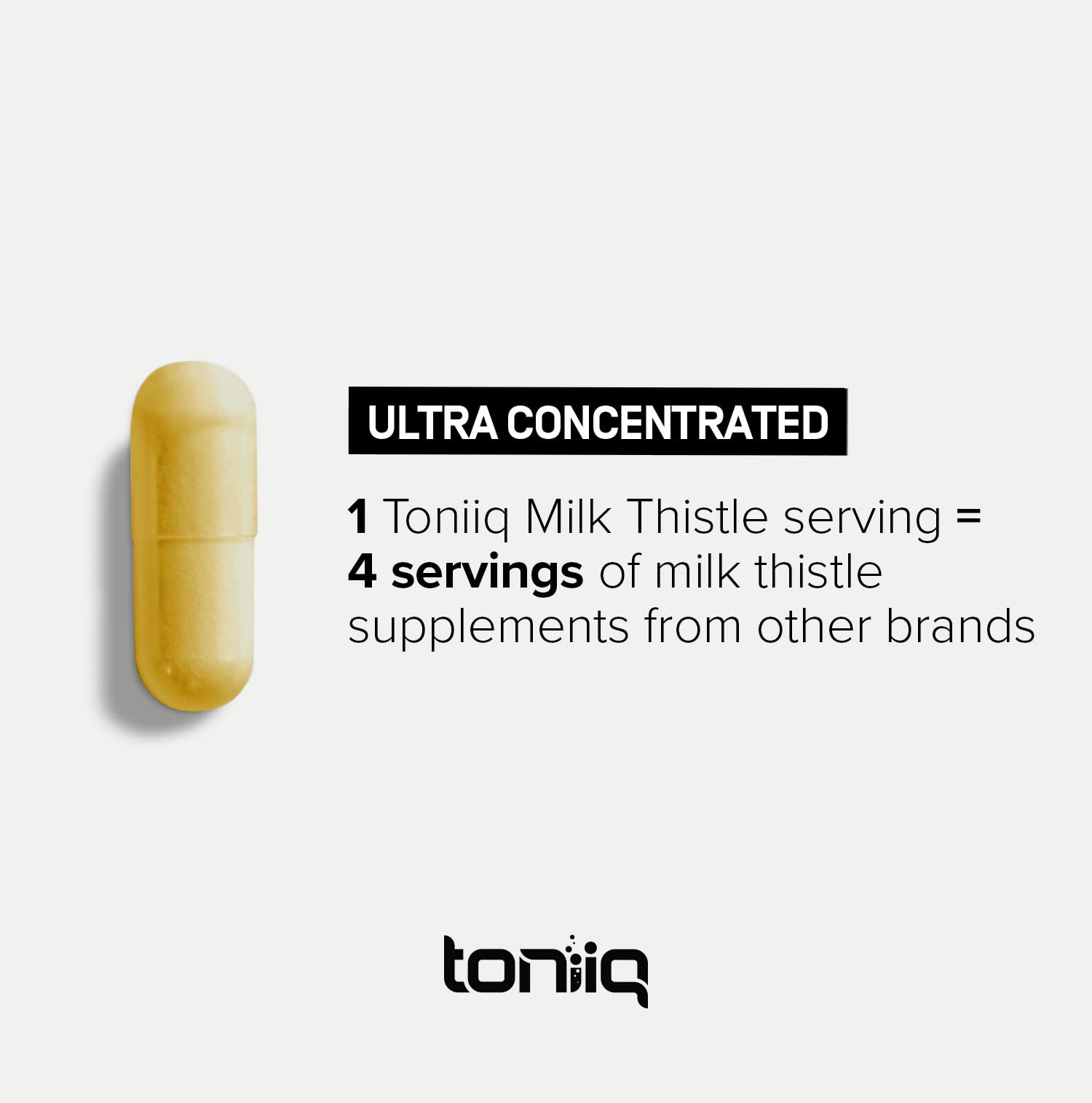 Toniiq Milk Thistle: proceso 50:1, mayor concentración del extracto