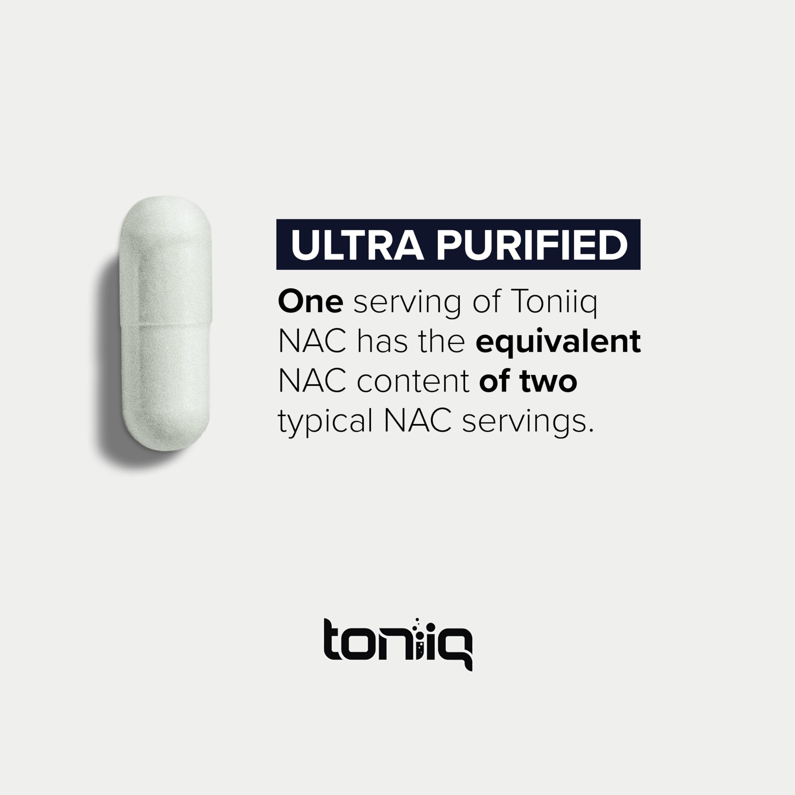 Envase exterior de Toniiq NAC para almacenamiento seguro en casa.