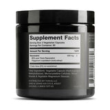Toniiq Resveratrol: etiqueta detallada que destaca la pureza del 98% trans-resveratrol.