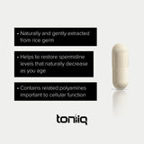 Toniiq Spermidina: extracto de germen de arroz, fuente natural para una ingesta nutritiva diaria.