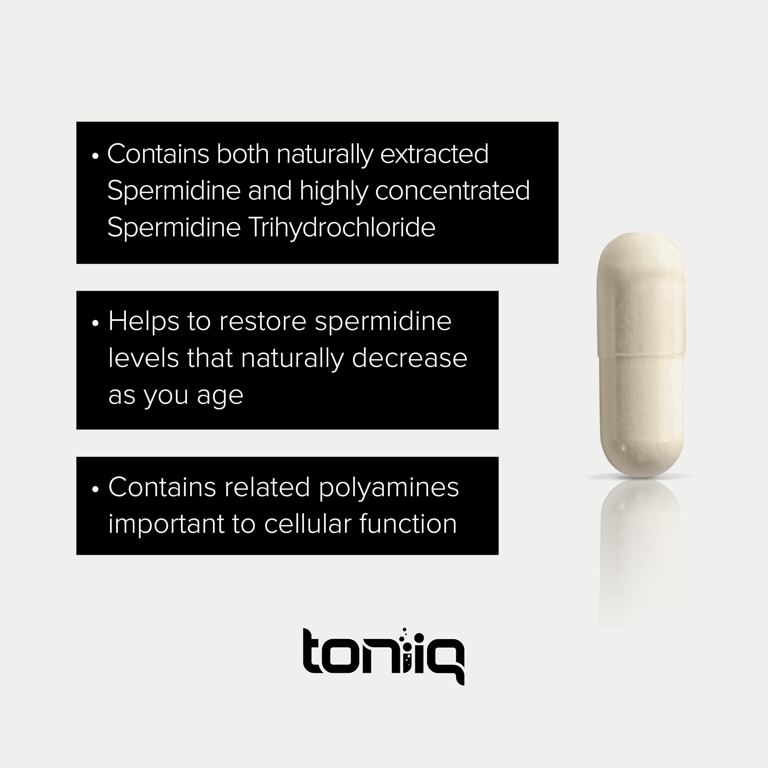 Toniiq Spermidina en forma trihidrochloruro, alta potencia