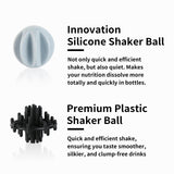 TOOFEEL shaker con dos bolas de plástico para mezclas rápidas sin grumos