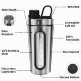 TOOFEEL shaker con tapa rosca a prueba de fugas para transporte seguro