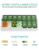 TookMag alta capacidad por compartimento para vitaminas y suplementos.