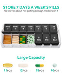 TookMag Capacidad grande para vitaminas y suplementos en un solo compartimento.