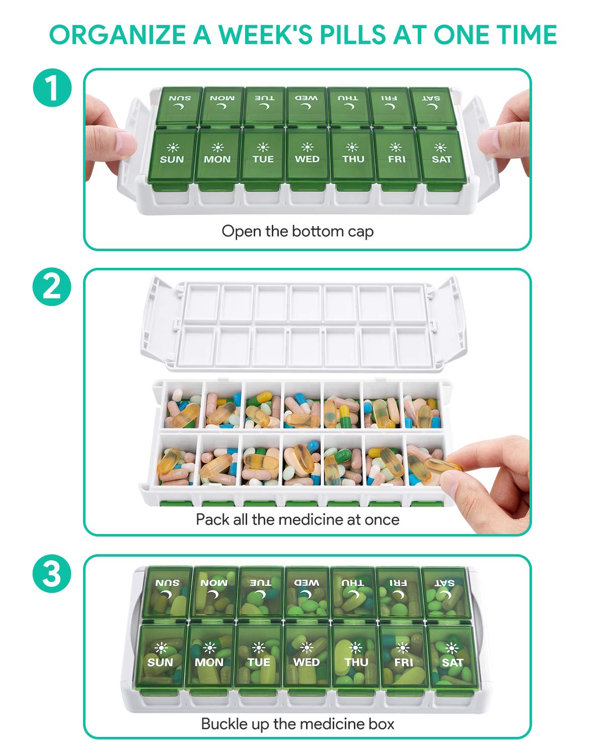 TookMag material BPA-free seguro para pastillas y medicamentos.
