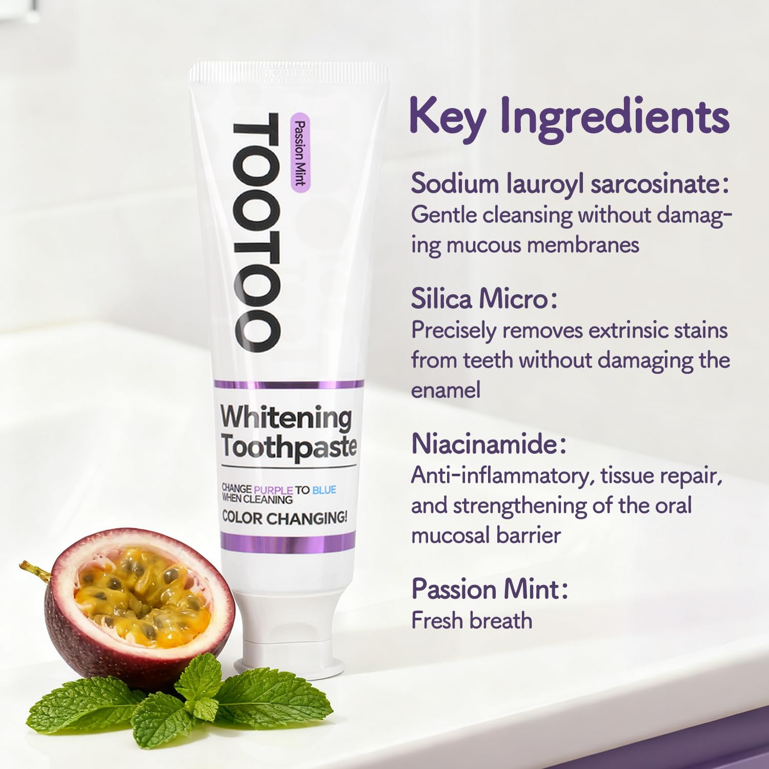 Tootoo Pasta Dental sensible: fórmula sin lauril sulfato de sodio para limpieza suave.