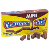 Tootsie Roll Charleston Chew barra vainilla, textura masticable para merienda rápida.