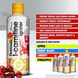 Top Secret Nutrition Fireball L-Carnitina: sabor cereza perfecto para pre-entrenamiento.