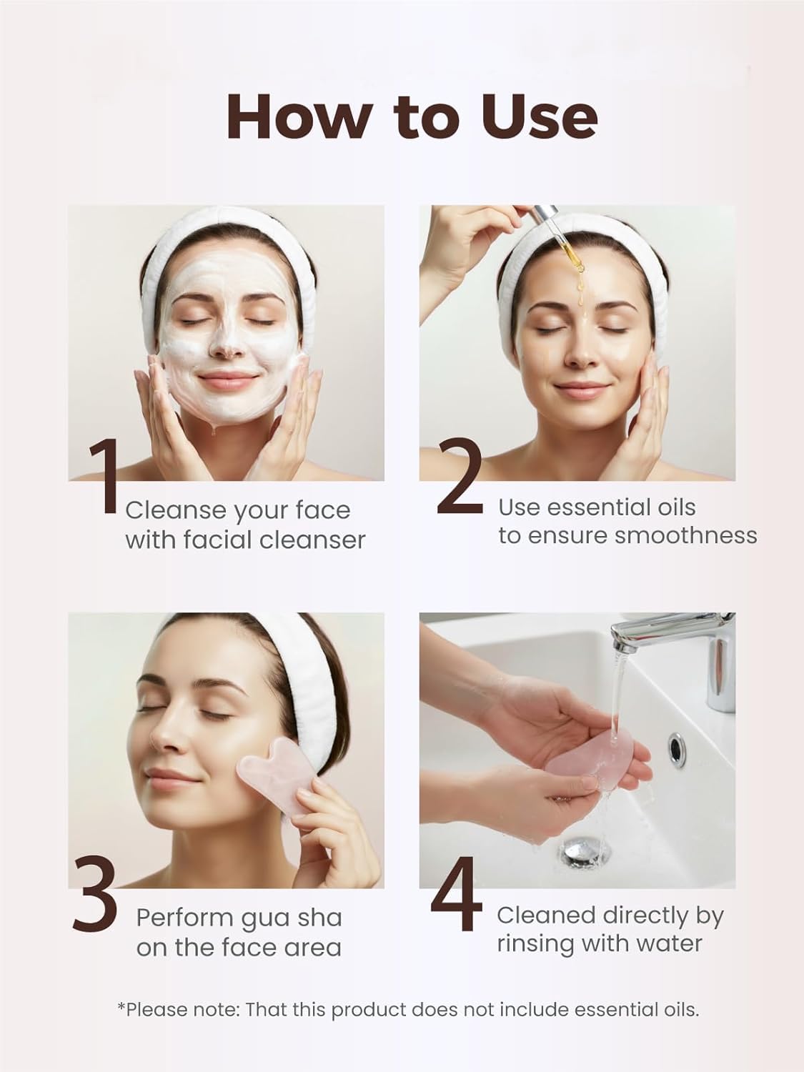 tophld gua-sha contorno rostro rosa: cuidado diario suave y efectivo.