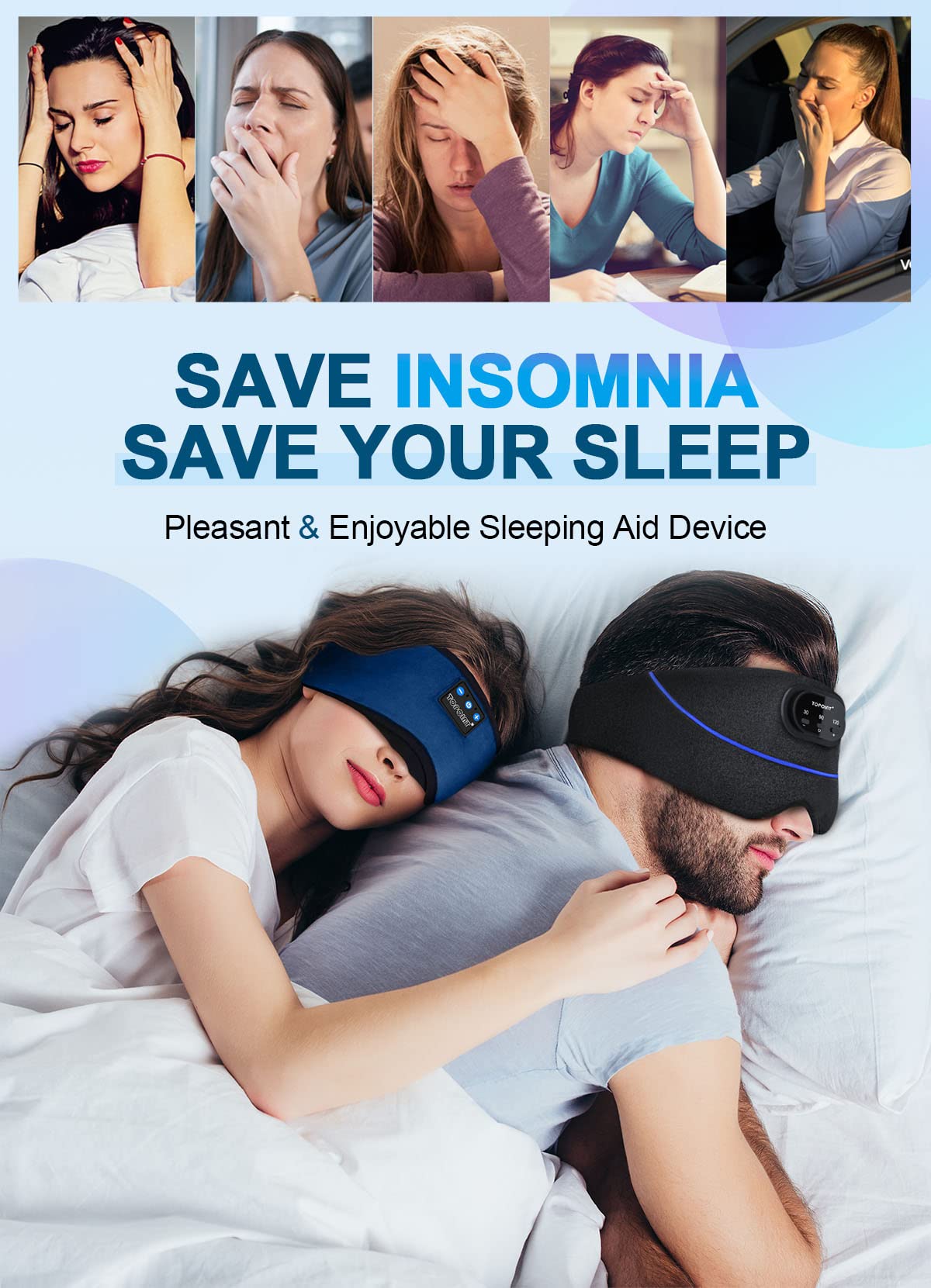 TOPOINT algodón suave: tela cómoda para uso nocturno prolongado.