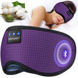 TOPOINT máscara dormir con auriculares: bloqueo de luz para dormir de lado.