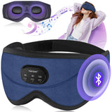 TOPOINT mascarilla para dormir con auriculares integrados, ideal para viaje nocturno.