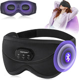 TOPOINT máscara de sueño con auriculares integrados para descanso cómodo.