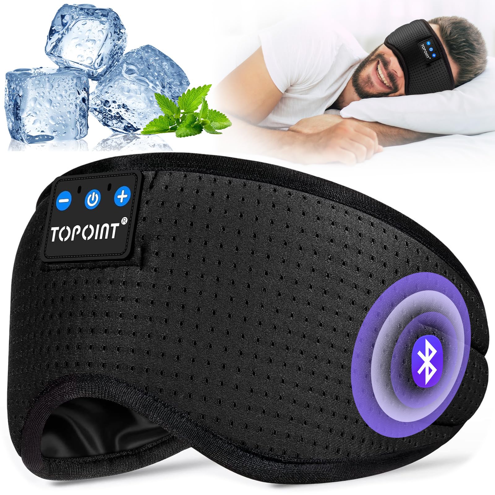TOPOINT máscara en bolsa lista para viajar y dormir placidamente