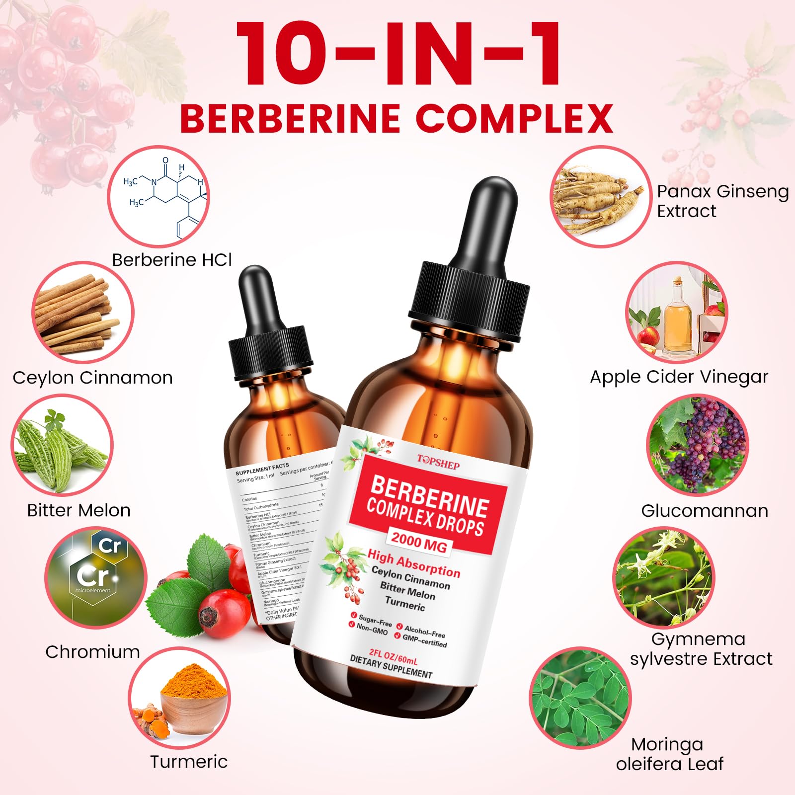 Mezcla en bebida diaria con TopSHEP Berberina liposomal