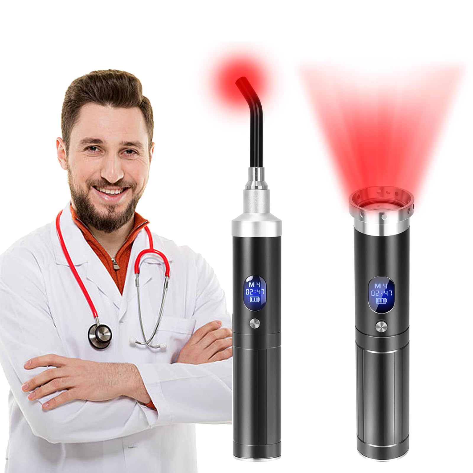 Topvent luz roja infrarroja para labios, alivio puntual de molestias.