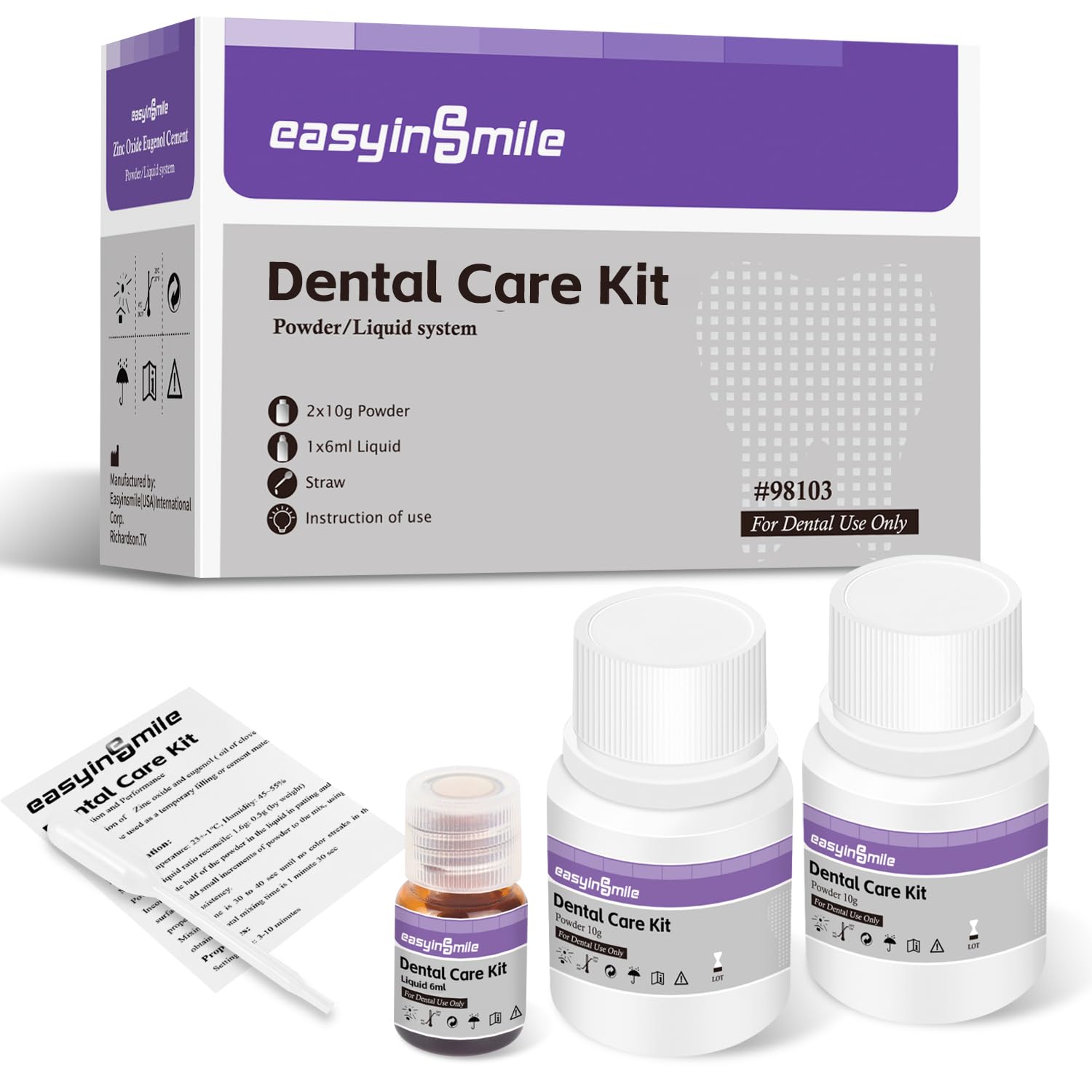 TOPYGOEE kit reparación dental para dientes rotos, solución rápida en casa.
