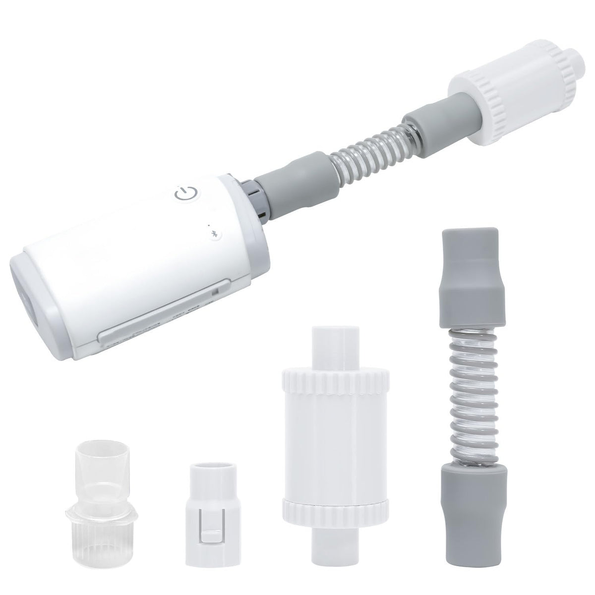 Tordale silenciador CPAP AirMini visto frontal para descanso más tranquilo