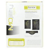 Torex compresa fría extra grande negra; detalle de materiales de grado médico para seguridad.