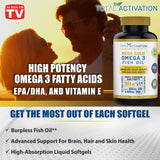Total Activation Omega3 caja del producto: presentación clara y cantidad de cápsulas