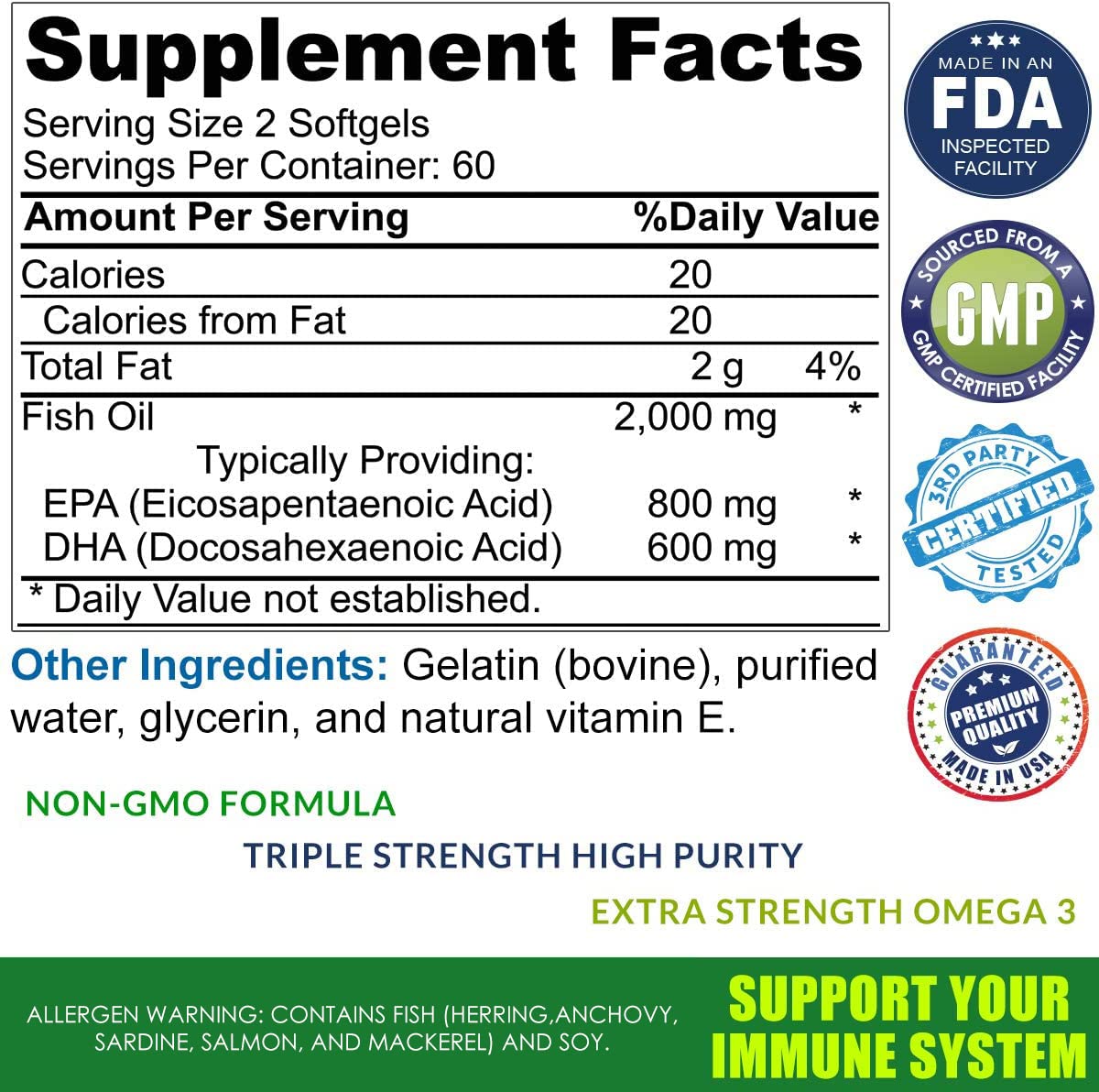 Total Activation Omega3 cápsulas suaves: fáciles de tragar sin regusto a pescado