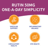 Total Natural Rutin circulación saludable, posible apoyo a la función vascular.