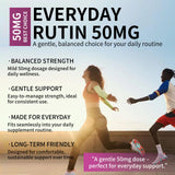 Total Natural Rutin ingredientes clave, contiene Rutin 50 mg.