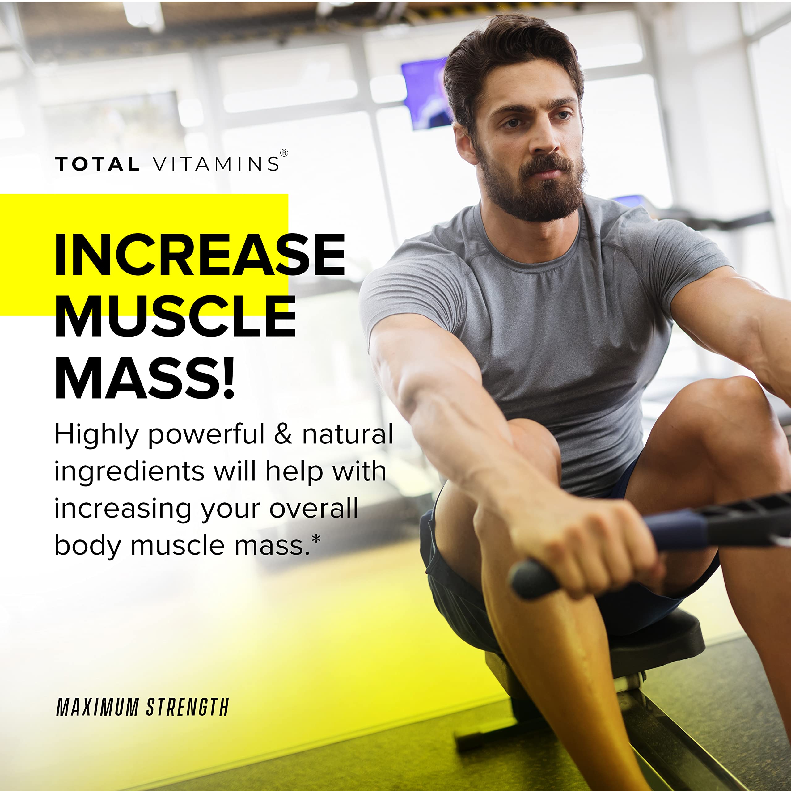 TOTAL VITAMINS Impulsor de Testosterona: botella de cápsulas lista para tomar