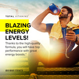 TOTAL VITAMINS Impulsor de Testosterona: cápsulas en detalle para facilitar la ingesta