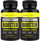 TOTAL VITAMINS Impulsor de Testosterona: empaque frontal para iniciar la rutina