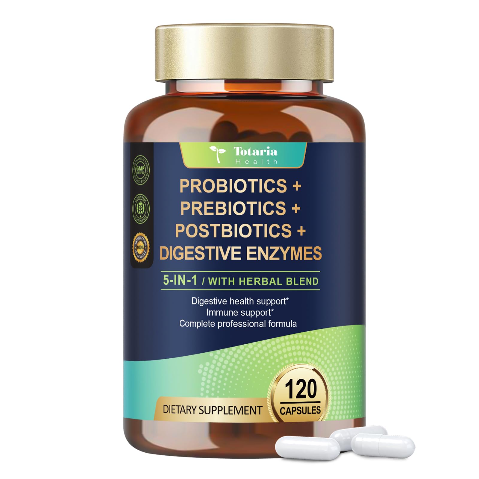 Totaria bote de cápsulas para equilibrio intestinal.