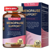 Totaria: botella de cápsulas para menopausia, apoyo potencial al equilibrio hormonal y bienestar diario.