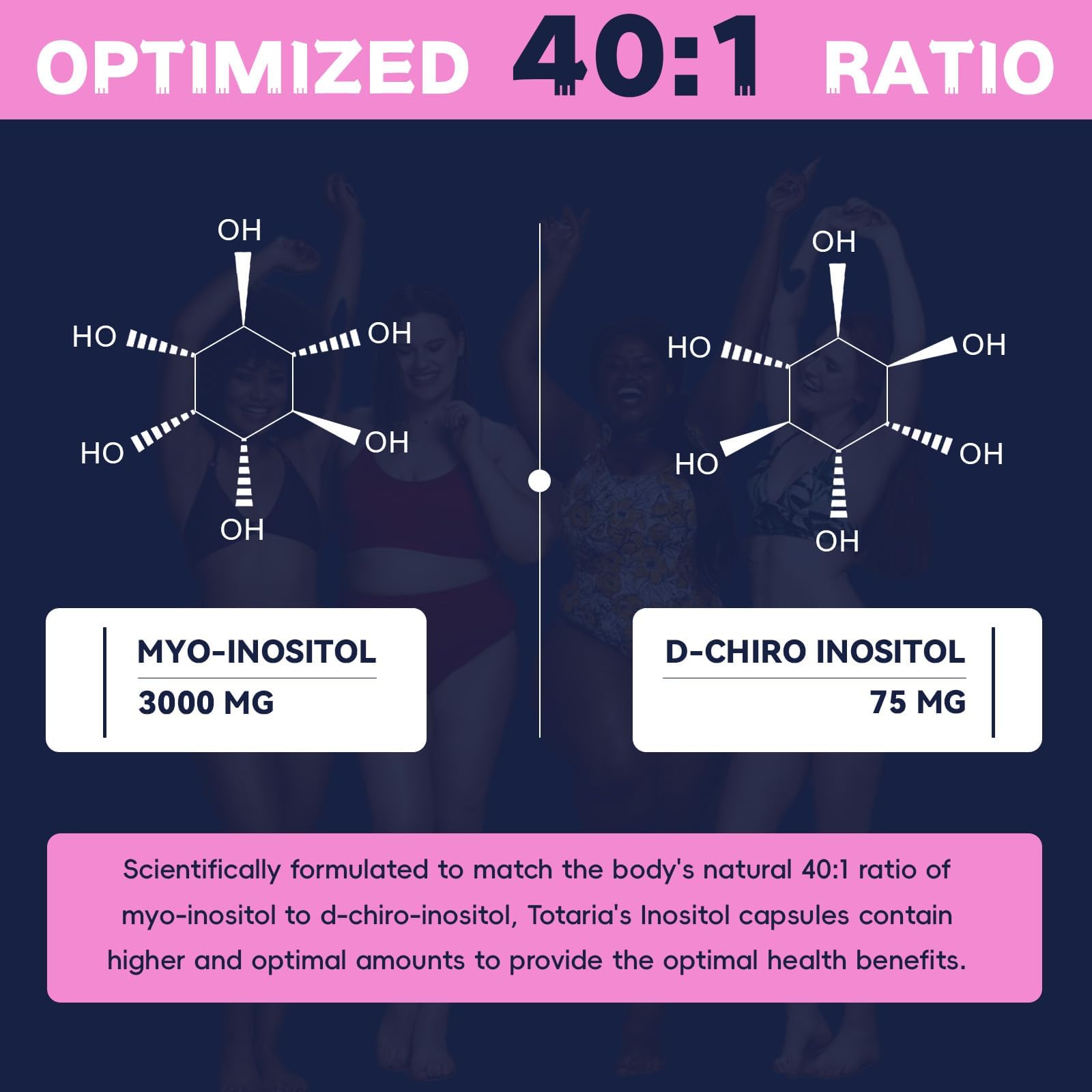Totaria Inositol producto vegano sin gluten sin soja ni lácteos.