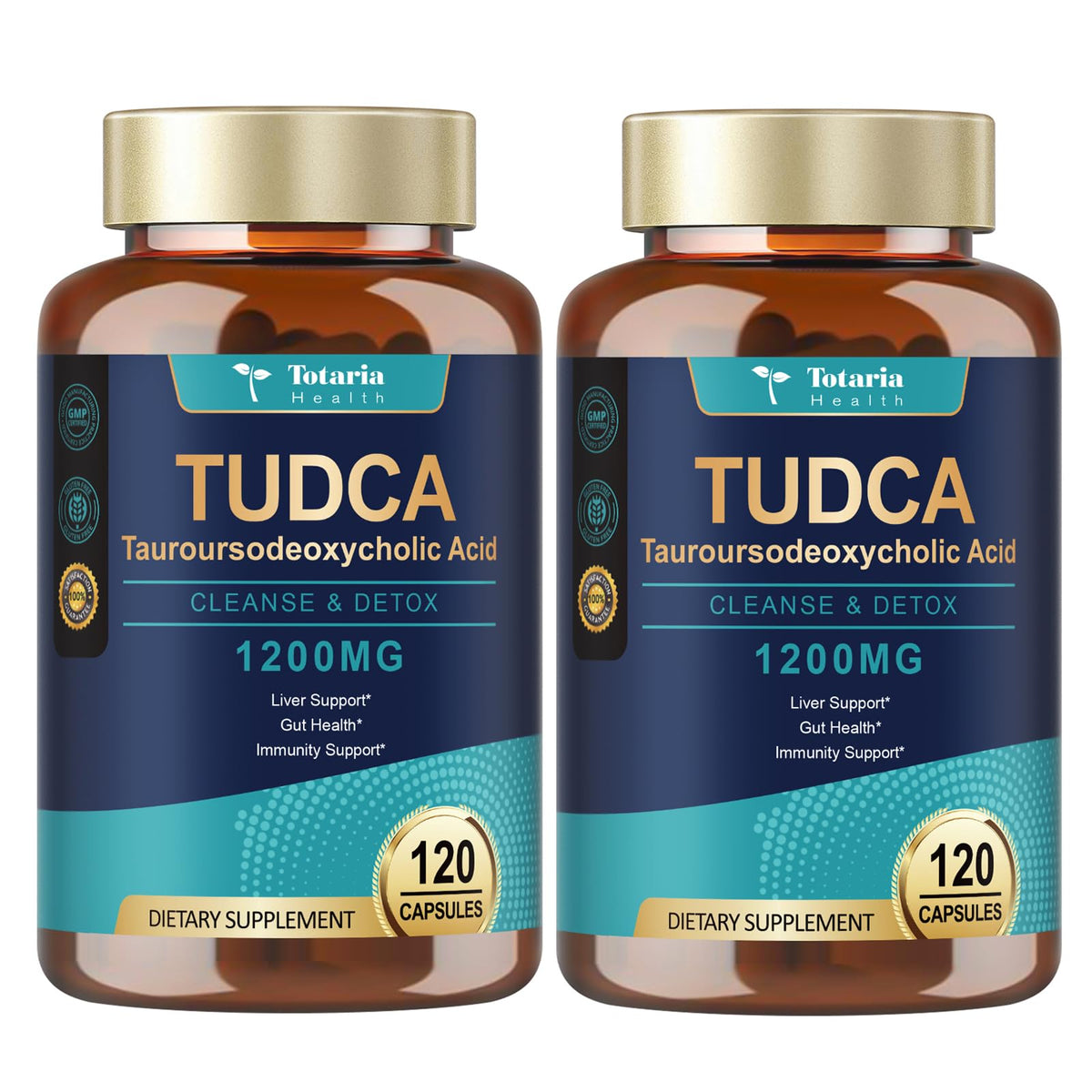 Totaria Tudca, botella de 1200mg, promueve función hepática saludable