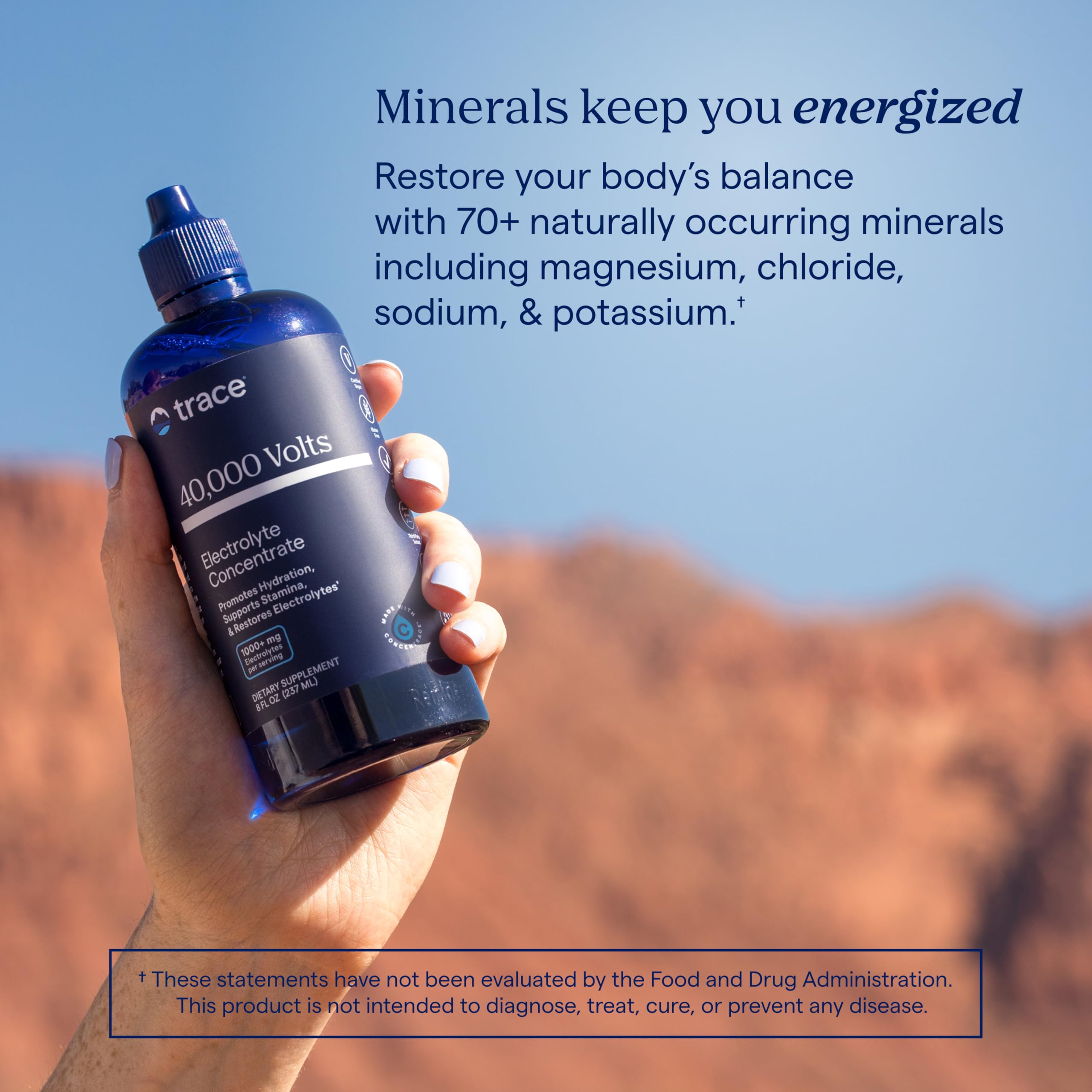 Trace Minerals 40,000 Volts origen sostenible en EE. UU.