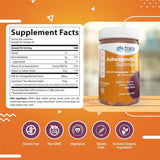 Trace Minerals Ashwagandha gomitas bote frente: snack sabroso para relajación rápida