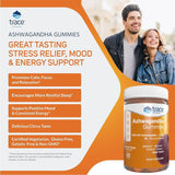 Trace Minerals Ashwagandha gomitas sabor pasión fruta naranja: gusto agradable para momentos de descanso