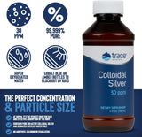 Trace Minerals Plata Coloidal apto para veganos, libre de gluten y versátil para rituales diarios.