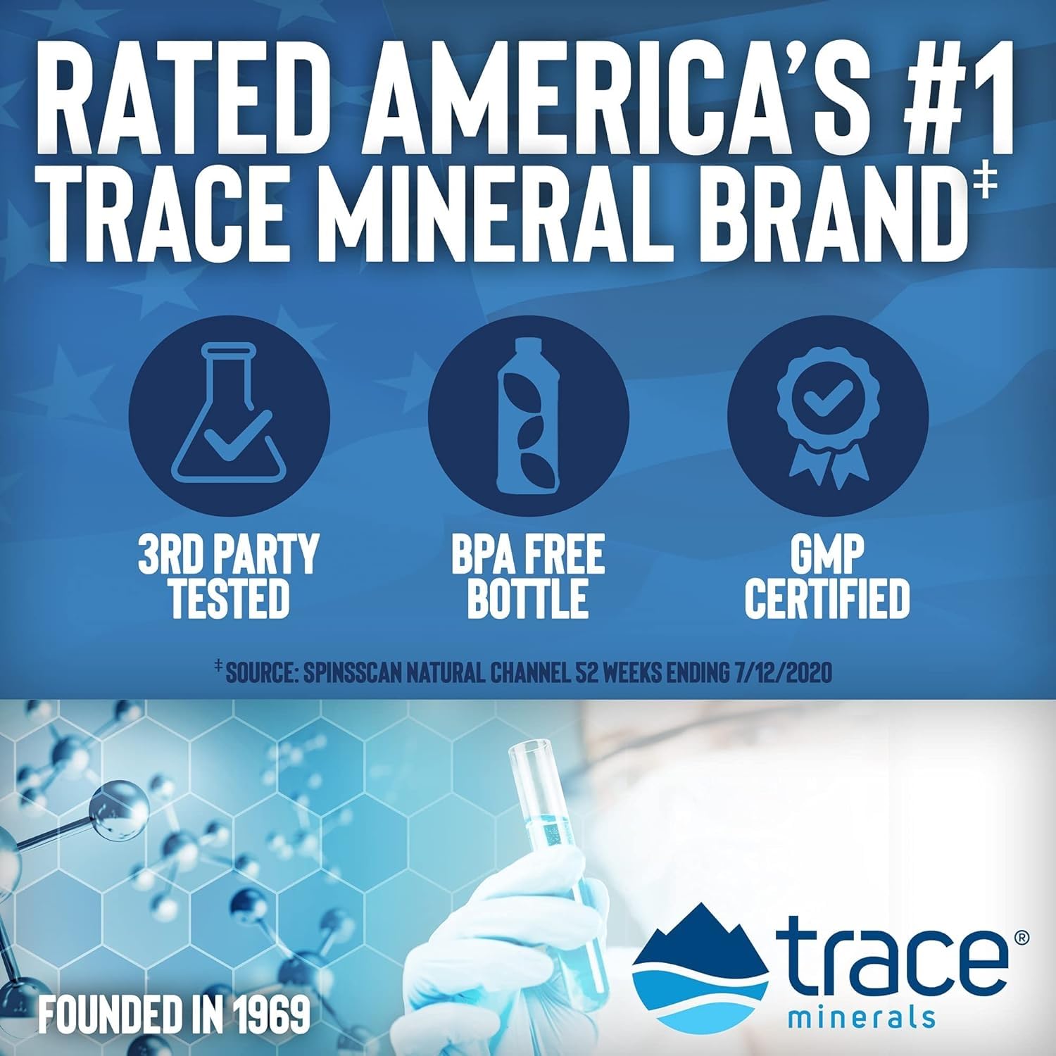 Trace Minerals Plata Coloidal sin gluten, opción segura para la salud general.