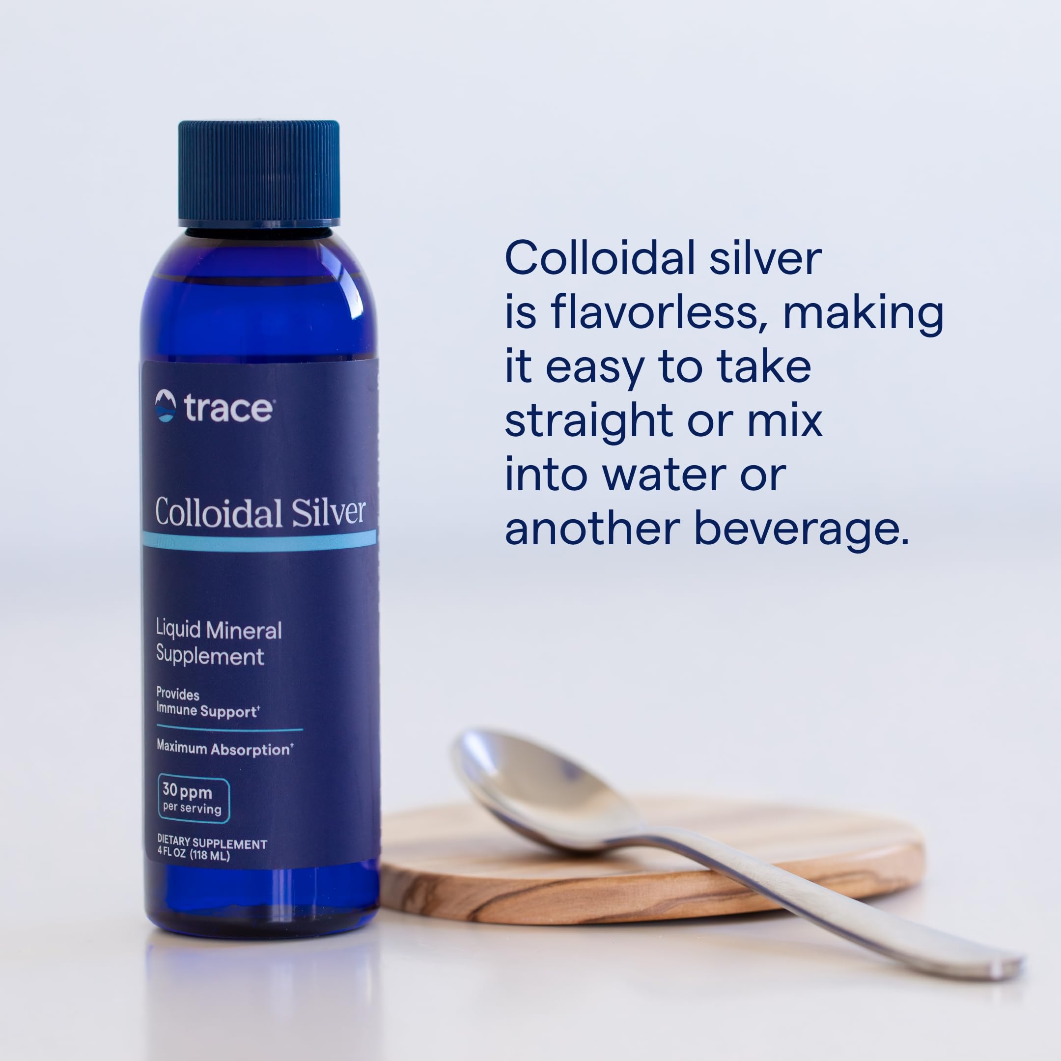 Trace Minerals Coloidal Plata – dosis tres veces al día para rutina regular.