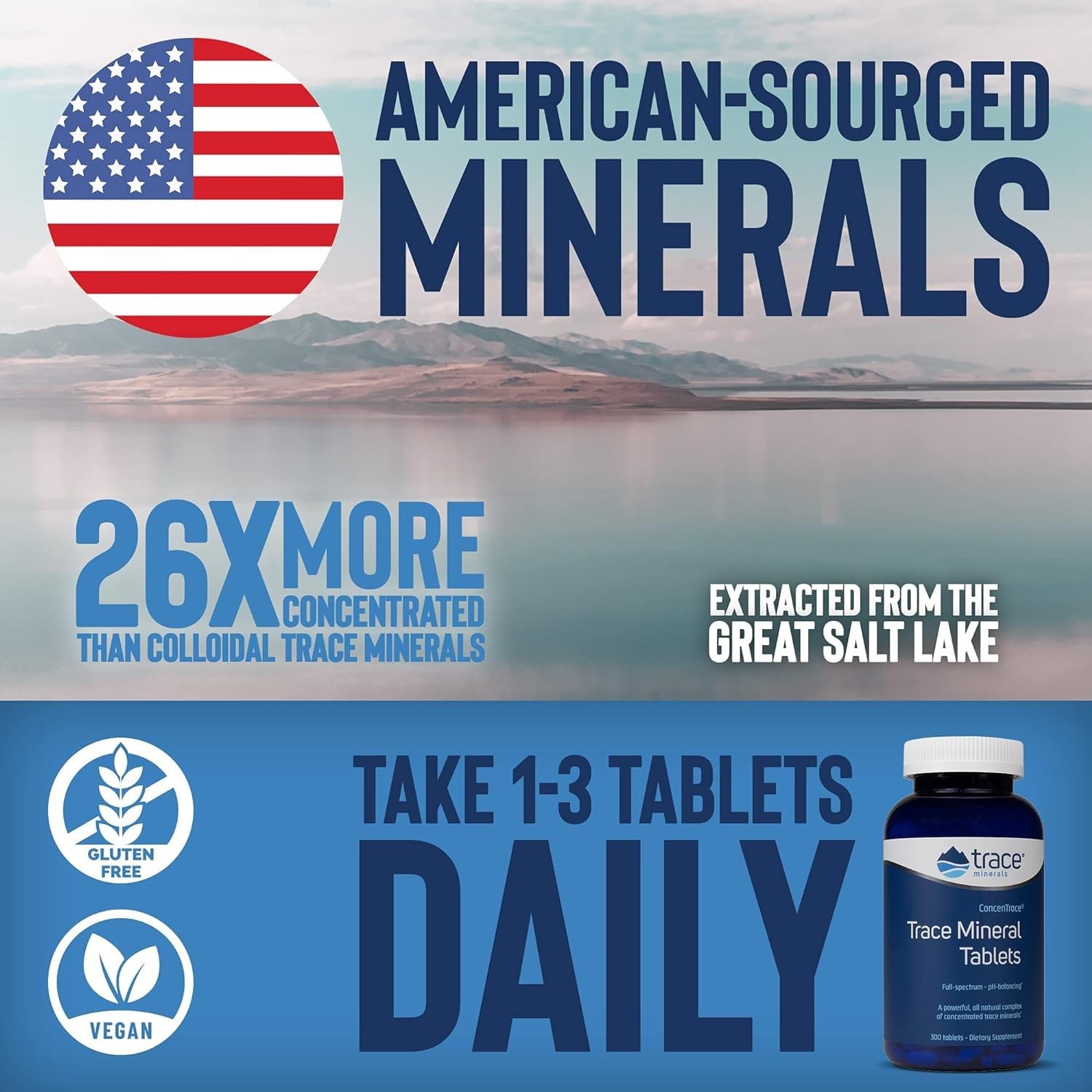 Fuerza ósea con Trace Minerals ConcenTrace para soporte diario.