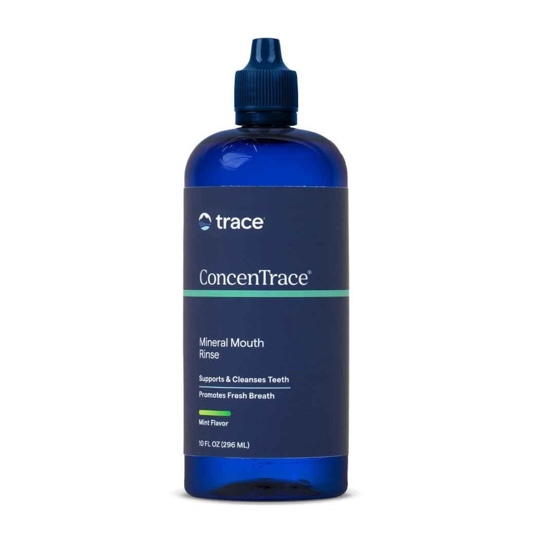 Trace Minerals ConcenTrace enjuague bucal menta para aliento fresco y limpieza