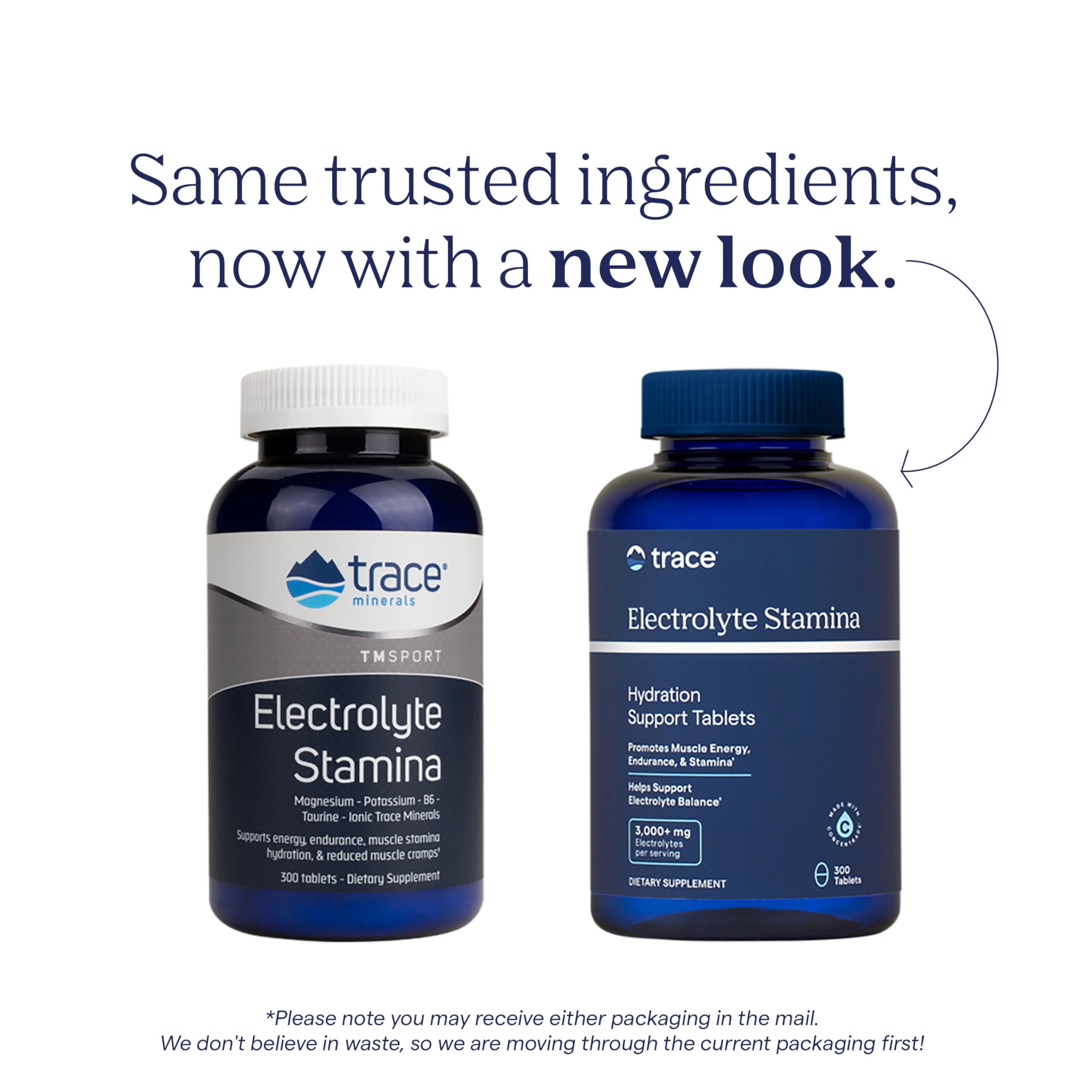 Trace Minerals Electrolyte Stamina: vaso de agua con tabletas para hidratación rápida