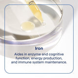 Trace Minerals Hierro Ionico 22 mg dosis diaria con jugo para absorción.