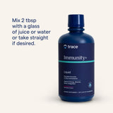 Trace Minerals Immunity+ dosis diaria en 2 cucharadas para mezclar con agua.