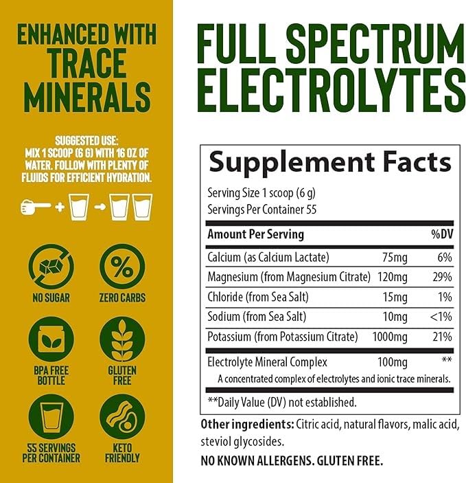 Muestra medidora de Trace Minerals Keto Electrolito para recargar energía durante el entrenamiento.