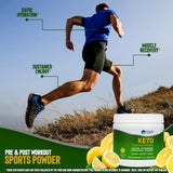 Post-entrenamiento: bebida fría con Trace Minerals Keto Electrolito para recuperación.